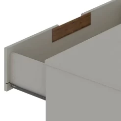 Rockefeller 5-Drawer Tall Dresser With Metal Legs In Off White And Nature - Manhattan Comfort 154GMC8 -Home Haven Deals 65 154gmc8 6