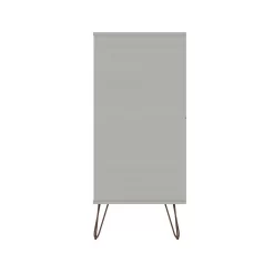 Rockefeller 5-Drawer Tall Dresser With Metal Legs In Off White And Nature - Manhattan Comfort 154GMC8 -Home Haven Deals 65 154gmc8 7