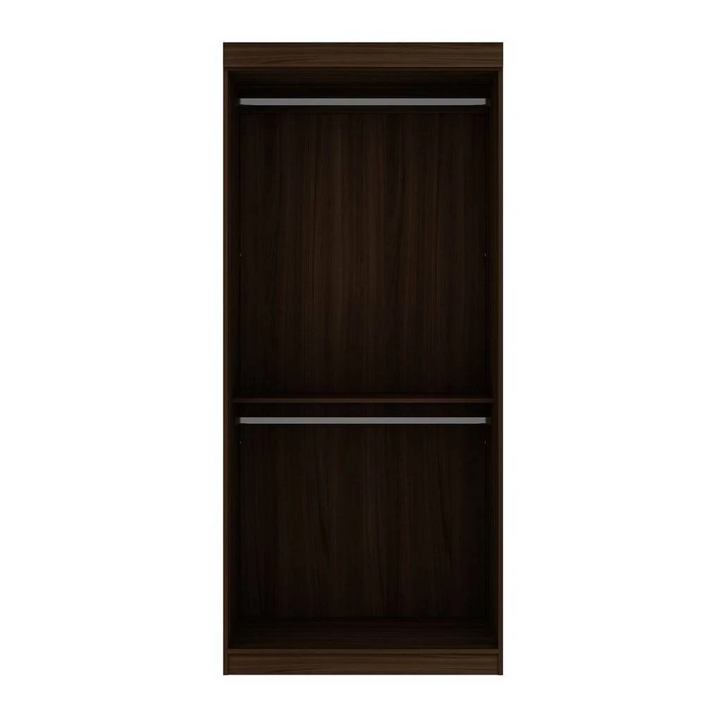Mulberry 35.9 Open Double Hanging Modern Wardrobe Closet With 2 Hanging Rods In Brown - Manhattan Comfort 161GMC5 1 Mulberry 35.9 Open Double Hanging Modern Wardrobe Closet With 2 Hanging Rods In Brown - Manhattan Comfort 161GMC5