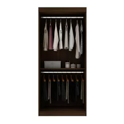 Mulberry 35.9 Open Double Hanging Modern Wardrobe Closet With 2 Hanging Rods In Brown - Manhattan Comfort 161GMC5 13 Mulberry 35.9 Open Double Hanging Modern Wardrobe Closet With 2 Hanging Rods In Brown - Manhattan Comfort 161GMC5 -Home Haven Deals 65 161gmc5 4