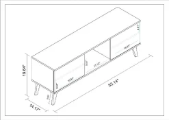 Doyers 53.15 Mid Century Modern TV Stand In White And Nut Brown - Manhattan Comfort 174AMC188 12 Doyers 53.15 Mid Century Modern TV Stand In White And Nut Brown - Manhattan Comfort 174AMC188 -Home Haven Deals 65 174amc188 c