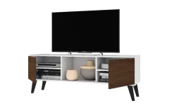 Doyers 53.15 Mid Century Modern TV Stand In White And Nut Brown - Manhattan Comfort 174AMC188 13 Doyers 53.15 Mid Century Modern TV Stand In White And Nut Brown - Manhattan Comfort 174AMC188 -Home Haven Deals 65 174amc188 d