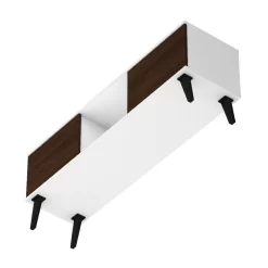 Doyers 53.15 Mid Century Modern TV Stand In White And Nut Brown - Manhattan Comfort 174AMC188 17 Doyers 53.15 Mid Century Modern TV Stand In White And Nut Brown - Manhattan Comfort 174AMC188 -Home Haven Deals 65 174amc188 h