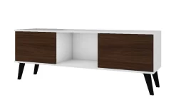 Doyers 53.15 Mid Century Modern TV Stand In White And Nut Brown - Manhattan Comfort 174AMC188 18 Doyers 53.15 Mid Century Modern TV Stand In White And Nut Brown - Manhattan Comfort 174AMC188 -Home Haven Deals 65 174amc188 i