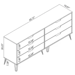 Rockefeller 5-Drawer And 6-Drawer Black Dresser Set - Manhattan Comfort 176GMC2 -Home Haven Deals 65 176gmc2 4