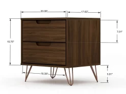 Rockefeller Brown 5-Drawer Dresser And 2-Drawer Nightstand Set - Manhattan Comfort 179GMC5 -Home Haven Deals 65 179gmc5 3