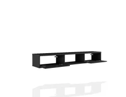 Liberty 62.99 Mid Century Modern Floating Entertainment Center With 3 Shelves In Black - Manhattan Comfort 220BMC8 -Home Haven Deals 65 220bmc8 d