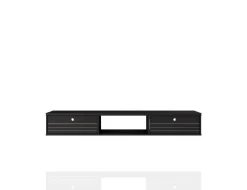Liberty 62.99 Mid Century Modern Floating Entertainment Center With 3 Shelves In Black - Manhattan Comfort 220BMC8 -Home Haven Deals 65 220bmc8 h