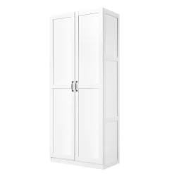 Hopkins Modern Freestanding Storage Closet With 7 Shelves In White - Manhattan Comfort 2GLF-WH -Home Haven Deals 65 2glf wh 7