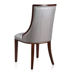 Fifth Avenue Silver And Walnut Faux Leather Dining Chair (Set Of Two) - Manhattan Comfort DC008-SV -Home Haven Deals 65 dc008 sv 7