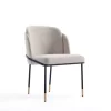 Flor Fabric Dining Chair In Wheat - Manhattan Comfort DC052-WT