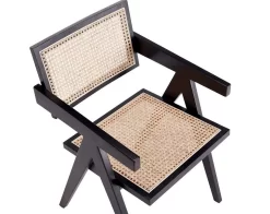 Hamlet Dining Arm Chair In Black And Natural Cane - Manhattan Comfort 65-DCCA09-BK -Home Haven Deals 65 dcca09 bk 10