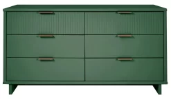 Granville 55.07" Modern Double Wide Dresser With 6 Full Extension Drawers In Sage Green - Manhattan Comfort DR-5033