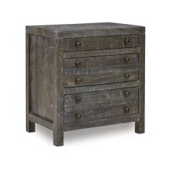 Townsend Solid Wood Three Drawer Nighstand In Gunmetal - Modus 8TR981 -Home Haven Deals 68 8tr981 3