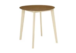 Dining Table- 30" Round- Small- Kitchen- Dining Room- Oak And Cream- Wood Legs- Transitional-Monarch Specialties I 1326