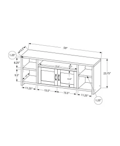 Tv Stand / 60 Inch / Console / Media Entertainment Center / Storage Cabinet / Living Room / Bedroom / Laminate / Beige / Transitional - Monarch Specialties I 2742 -Home Haven Deals 69 i 2742 5