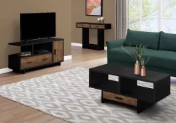 Coffee Table / Accent / Cocktail / Rectangular / Storage / Living Room / 42" L / Drawer / Laminate / Black / Brown / Contemporary / Modern - Monarch Specialties I 2809 7 Coffee Table / Accent / Cocktail / Rectangular / Storage / Living Room / 42" L / Drawer / Laminate / Black / Brown / Contemporary / Modern - Monarch Specialties I 2809 -Home Haven Deals 69 i 2809 3
