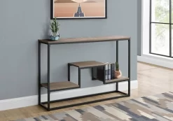 Accent Table / Console / Entryway / Narrow / Sofa / Living Room / Bedroom / Metal / Laminate / Brown / Black / Contemporary / Modern - Monarch Specialties I 3581