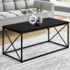 Coffee Table / Accent / Cocktail / Rectangular / Living Room / 40"L / Metal / Laminate / Black / Contemporary / Modern - Monarch Specialties I 3781
