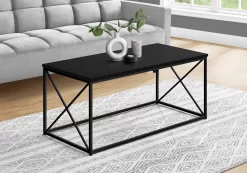 Coffee Table / Accent / Cocktail / Rectangular / Living Room / 40"L / Metal / Laminate / Black / Contemporary / Modern - Monarch Specialties I 3781