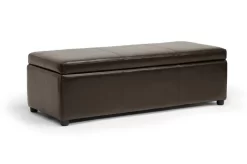 Baxton Studio Dennehy Dark Brown Modern Ottoman - Wholesale Interiors Y-168-Promote-dark Brown