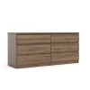 Scottsdale 6 Drawer Double Dresser, Walnut - Tvilum 70296dj