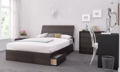 Vanity With Mirror / Writing Desk In Black And Ebony - Nexera 212706 -Home Haven Deals 71 212706 5