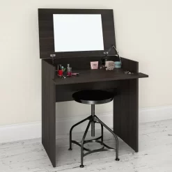 Vanity With Mirror / Writing Desk In Ebony - Nexera 341630 -Home Haven Deals 71 341630 1 new