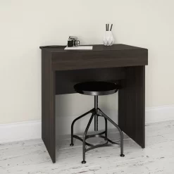 Vanity With Mirror / Writing Desk In Ebony - Nexera 341630 -Home Haven Deals 71 341630 2