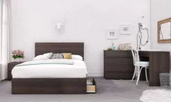 Vanity With Mirror / Writing Desk In Ebony - Nexera 341630 -Home Haven Deals 71 341630 5