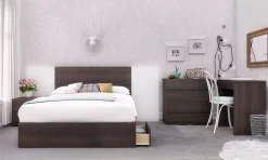 Vanity With Mirror / Writing Desk In Ebony - Nexera 341630 -Home Haven Deals 71 341630 6