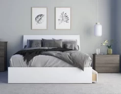 Tandem 3 Piece Queen Size Bedroom Set In Bark Grey And White - Nexera 402455 -Home Haven Deals 71 402455 1 new