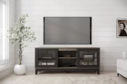 Magnolia TV Stand In 63-inch In Black And Bark Grey - Nexera 402688 -Home Haven Deals 71 402688 1 new