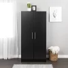 Prepac Elite Wardrobe With Storage, Black - Prepac BESW-3264-K