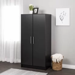 Prepac Elite Wardrobe With Storage, Black - Prepac BESW-3264-K -Home Haven Deals 79 besw 3264 k 3