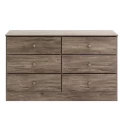 Astrid 6-Drawer Dresser, Drifted Gray - PREPAC Manufacturing DDBR-0402-1