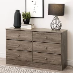 Astrid 6-Drawer Dresser, Drifted Gray - PREPAC Manufacturing DDBR-0402-1 19 Astrid 6-Drawer Dresser, Drifted Gray - PREPAC Manufacturing DDBR-0402-1 -Home Haven Deals 79 ddbr 0402 1 9