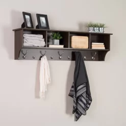 60 Inch Wide Hanging Entryway Shelf, Espresso - Prepac Manufacturing EEC-6016