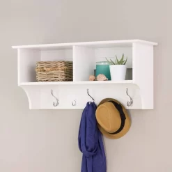 36 Inch Wide Hanging Entryway Shelf, White - Prepac Manufacturing WEC-3616