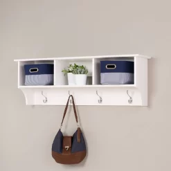 48 Inch Wide Hanging Entryway Shelf, White - Prepac Manufacturing WEC-4816