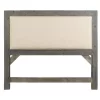 Willow King Upholstered Headboard In Distressed Dark Gray - Progressive Furniture P600-94