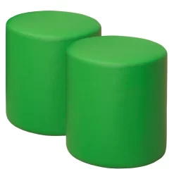 Logan Round Vinyl Ottoman (Set Of 2)- Envy Green - Regency N6262EG2PK