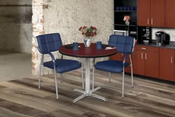 Regency Cain 30" Round X-Base Table- Mahogany/ Chrome Base - Regency TB30RNDMHCM -Home Haven Deals 82 tb30rndmhcm 3