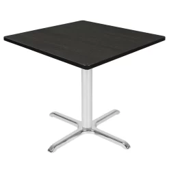 Regency Cain 42" Square X-Base Table- Ash Grey/ Chrome Base - Regency TB4242AGCM