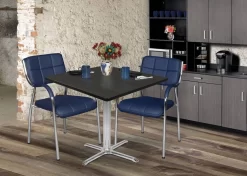 Regency Cain 42" Square X-Base Table- Ash Grey/ Chrome Base - Regency TB4242AGCM -Home Haven Deals 82 tb4242agcm 3