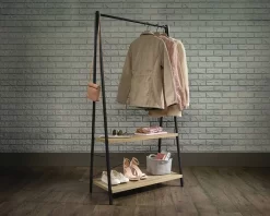 North Avenue Wardrobe Rack In Charter Oak - Sauder 425171 -Home Haven Deals 85 425171 8