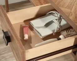 Bedroom Vanity With Mirror In Sindoori Mango - Sauder 433486 -Home Haven Deals 85 433486 4