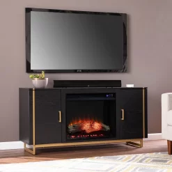 Biddenham Electric Fireplace Console W/ Media Storage - SEI Furniture FE1138056