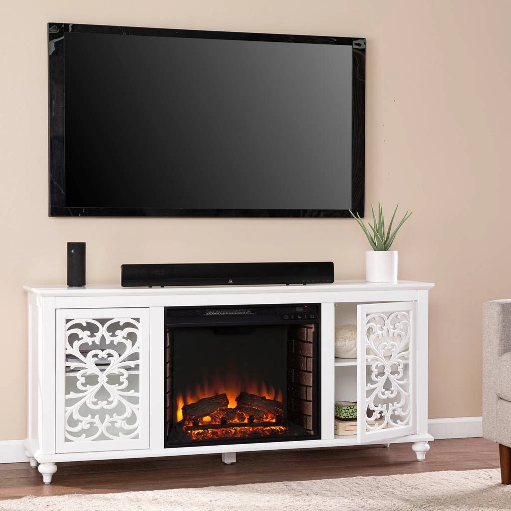 Maldina Electric Fireplace W/ Media Storage - SEI Furniture FE1154556 3 Maldina Electric Fireplace W/ Media Storage - SEI Furniture FE1154556 - Image 3
