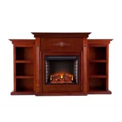 Tennyson Electric Fireplace W/ Bookcases - Classic Mahogany - SEI Furniture FE8547 -Home Haven Deals 87 fe8547 6